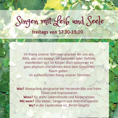 Singen mit Leib und Seele, Freitagskurs